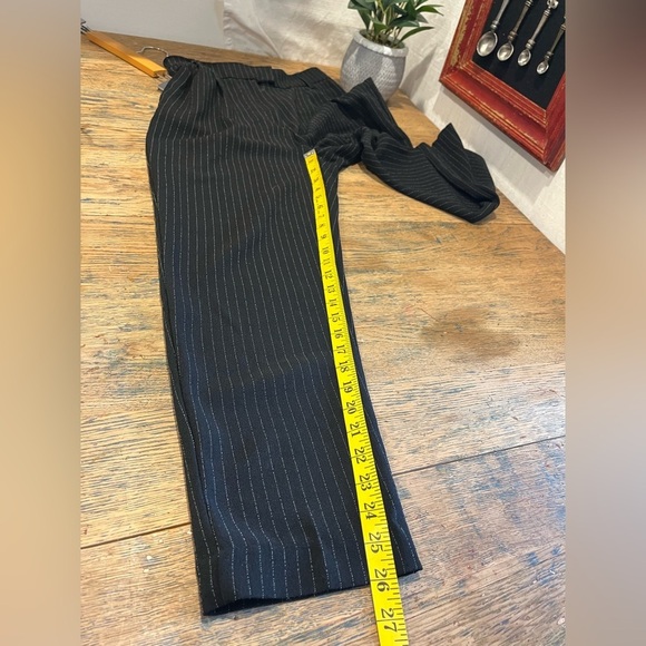 🖤 Dynamite Black Pinstripe Trousers – Size P/S - Picture 5 of 9
